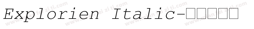 Explorien Italic字体转换